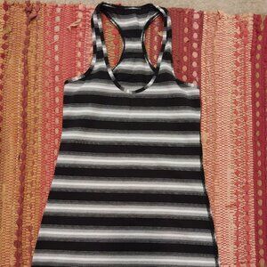 Lululemon Cool Racerback Capilano Stripe Black White